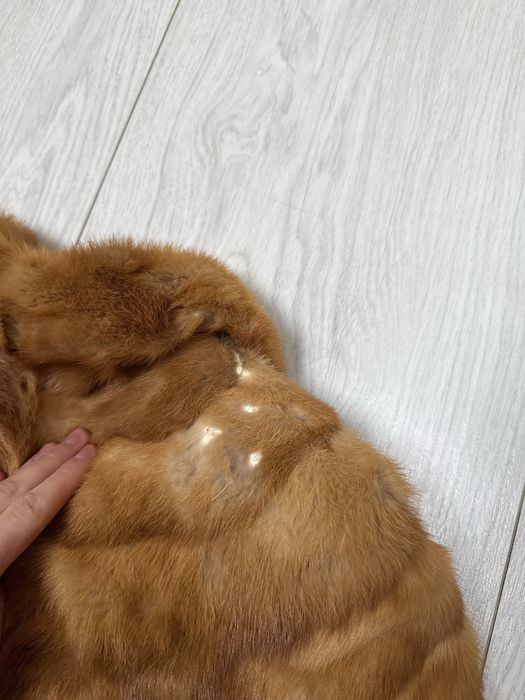 Futro naturalne z lisa plaszcz kożuch rudy lis