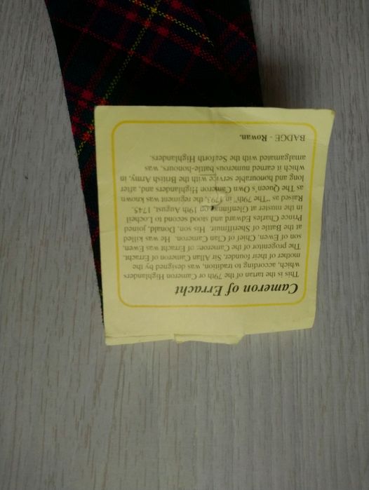 Краватка галстук шерсть Шотландія