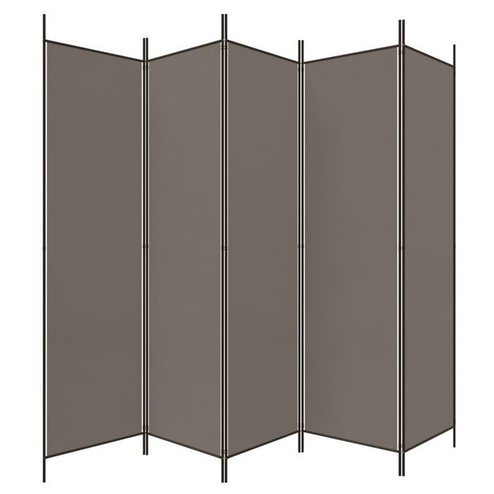 vidaXL Parawan 5-panelowy, antracytowy,250x220 cm, tkanina