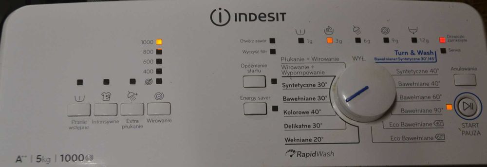 Pralka Indesit od góry ładowana 40cm kl.AA Gwarancja Transport Serwis
