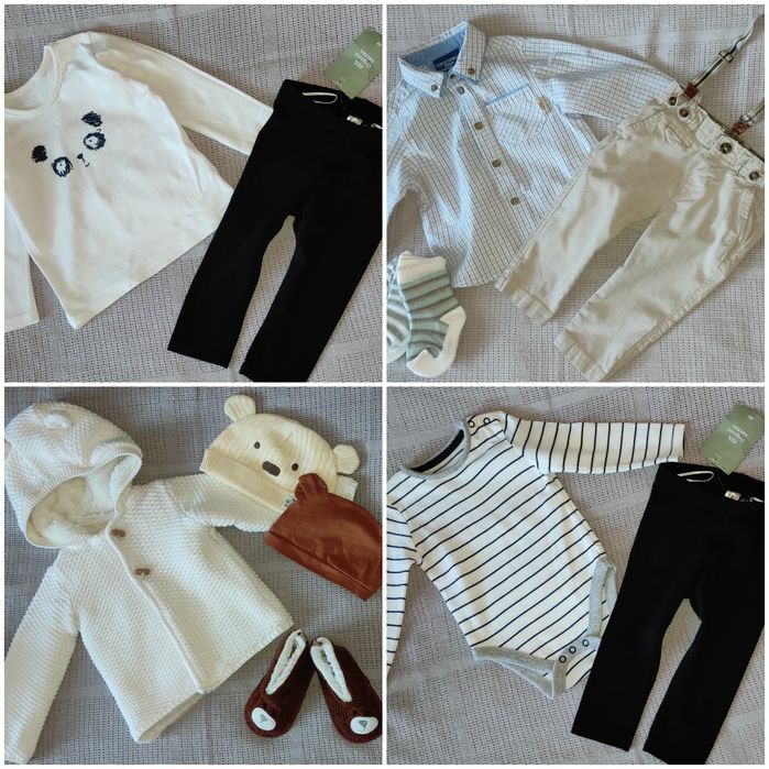 Mega paka Synek Smutne Beżowe Dziecko 68-80 H&M Next George