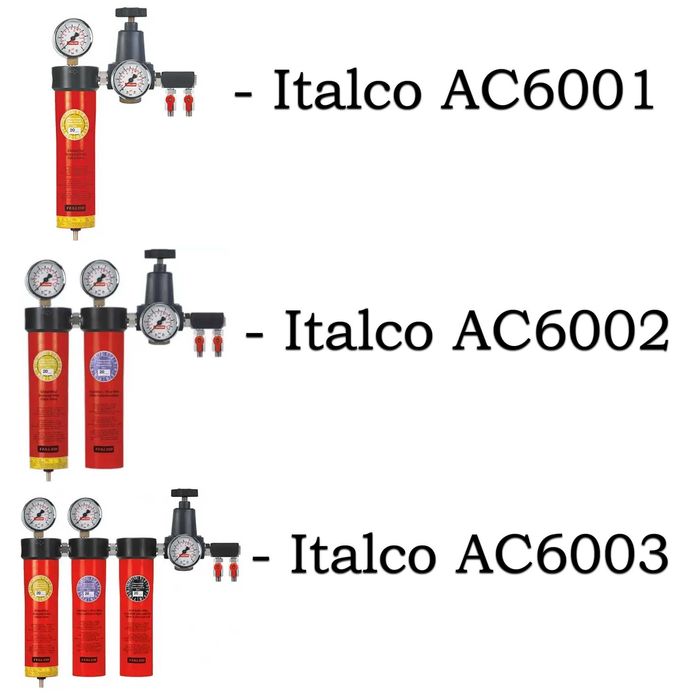 Блок підготовки повітря Italco на 1, 2 та 3 ступені очищення