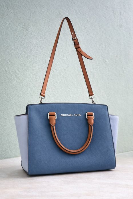 Mala Michael Kors Selma Medium Satchel – Color Block (Original)