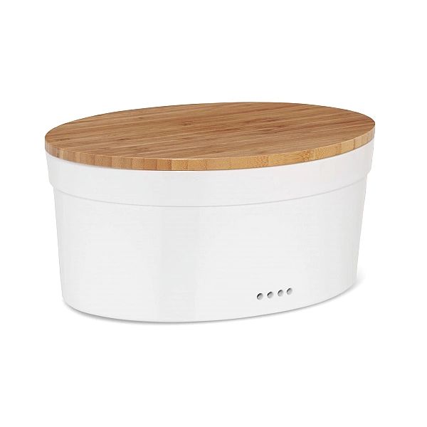 Ceramiczny chlebak z bambusową pokrywą Kela, 37 x 24 x 14 cm