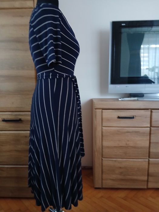 Granatowa sukienka w paski  Monsoon  36