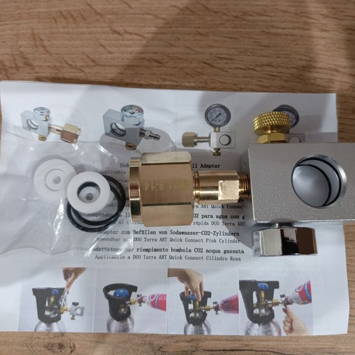Nowa .Przetoczka do samodzielnego napełniania butli CO2, soda stream q