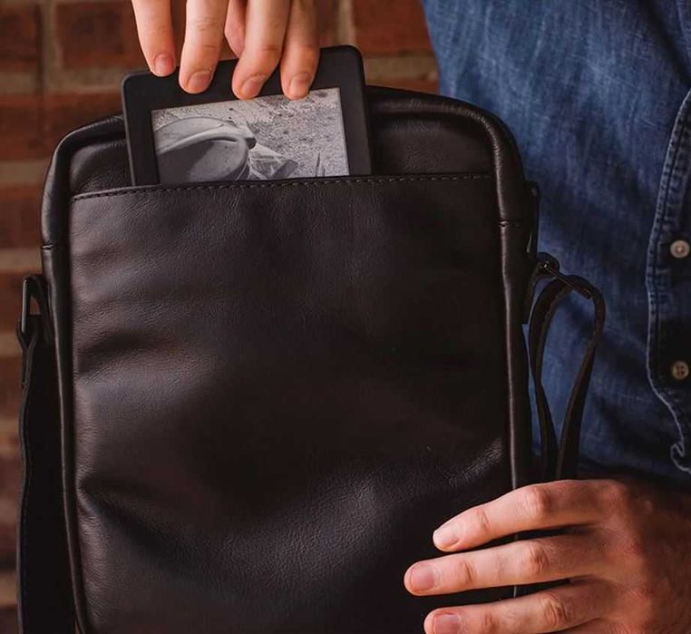 NORDWEG - Bolsa de couro preto para iPad Nômade NW091A