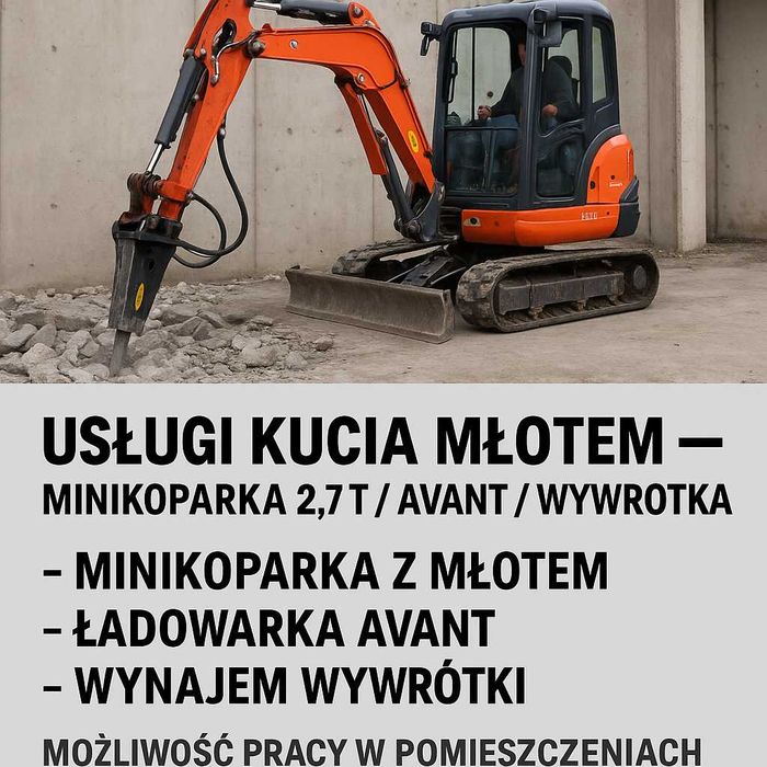 Usługi kucia młotem minikoparka 2.7t ładowarka