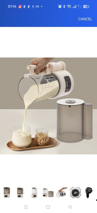Máquina automática de fazer leite vegetal e sumos (ou soy milk maker), com capacidade de 1500 ml