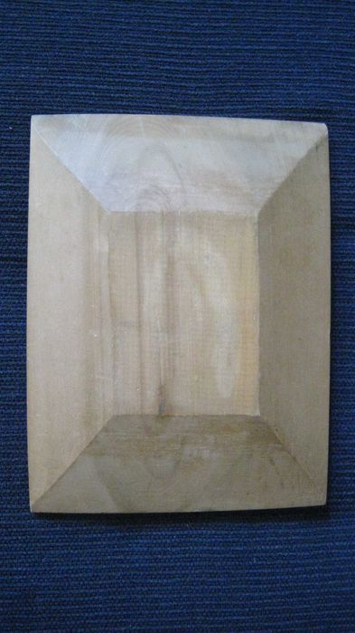 Drewniany obrazek ręcznie robiony PRL