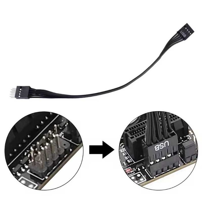 Duplicador USB 2.0 Interno + Extensão 20cm