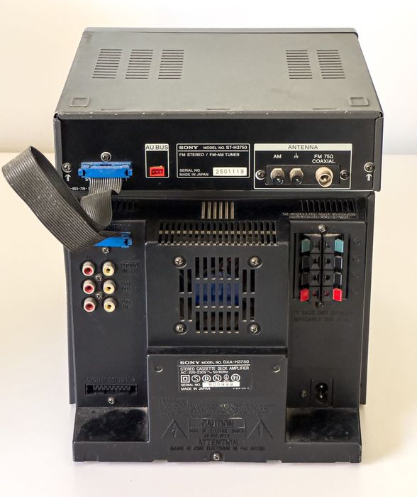 Aparelhagem Sony MHC-3750 modular vintage — amplificação funcional