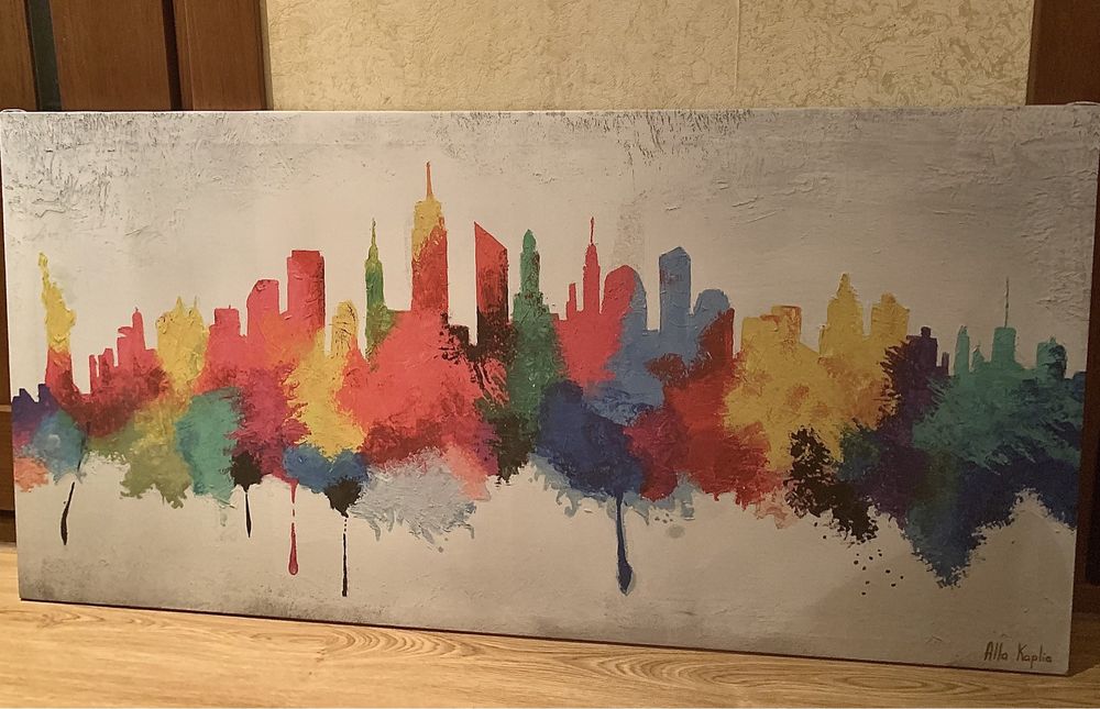 Картина Alla Kaplia Города. Картина 115х50