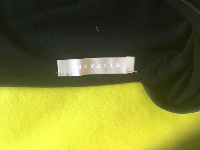 Vestido NOVO preto, marca italiana Stefanel, malha de algodão