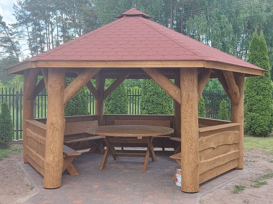 Altana z bali.Altany  ogrodowe  z bala.