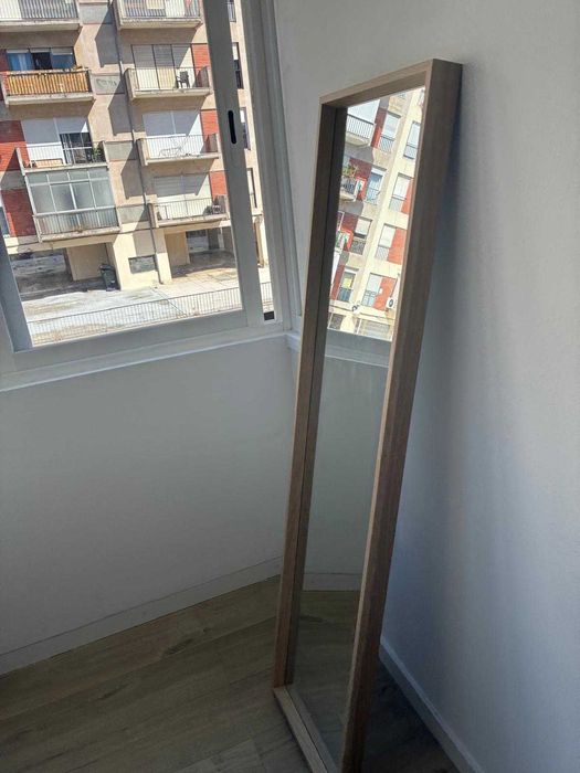 Espelho Ikea Espelho, ef carvalho c/velatura branca, 40x150 cm
