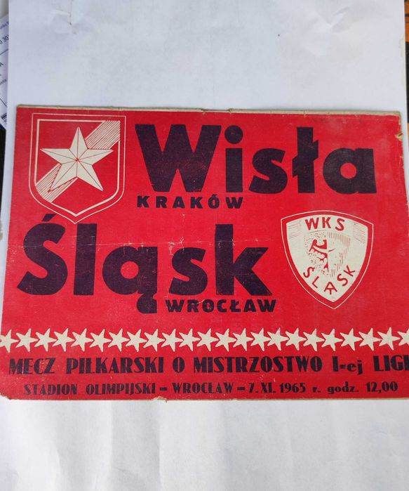 1965 rok. Wisła Kraków / Śląsk Wrocław