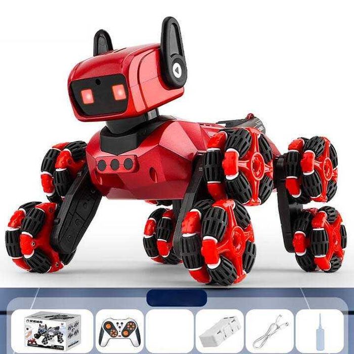 Восьмиколесная трюковая собака-робот robot dog +Парогенератор +браслет