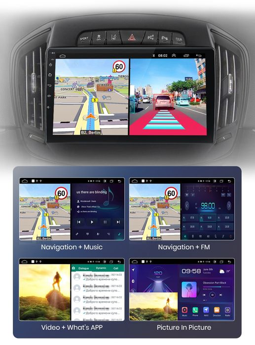 Rádio android OPEL Insignia 2013-17 Carplay GPS wifi 2/32GB BT novo