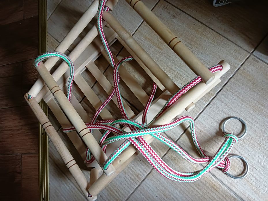 Huśtawka drewniana ogrodowa dla dzieci