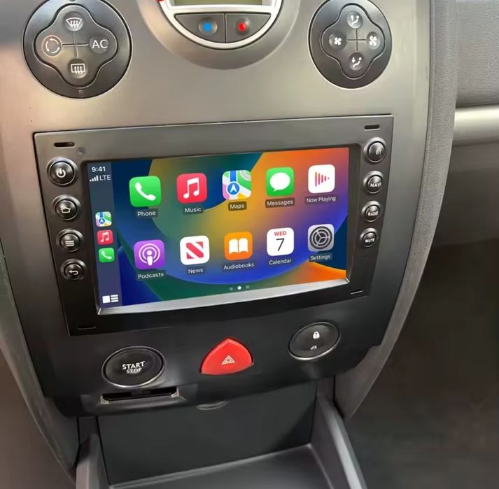 Rádio Renault Megane 2 + GPS + Carplay sem fios.