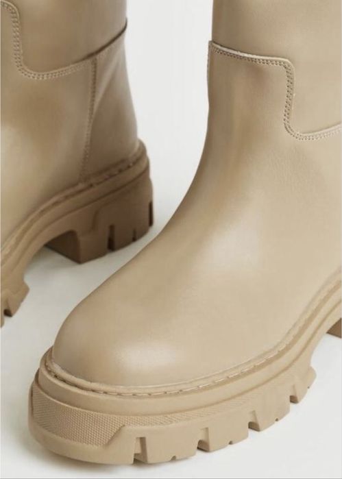 Високі чоботи , сапоги hm HsM беж 24 см стопа