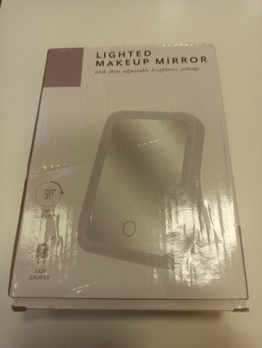 Espelho de maquiagem LED USB