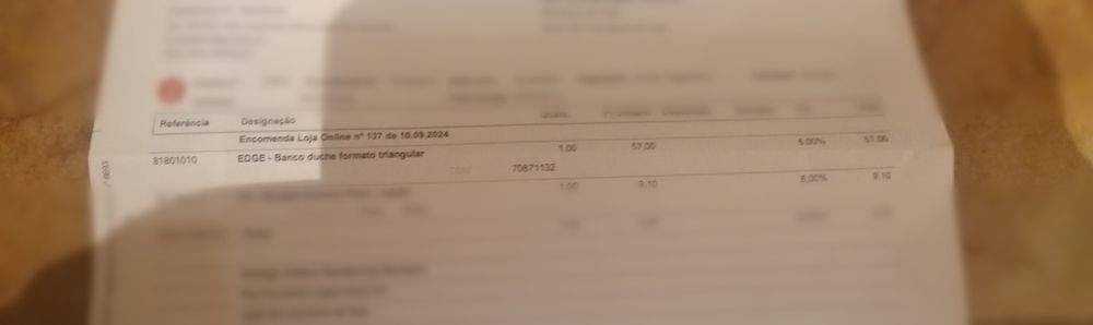 Banco triangular duche Novo