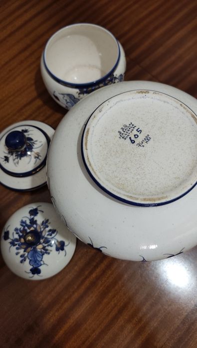 Conjunto Cerâmicas de Alcobaça – Pintado à Mão | 4 Peças Originais
