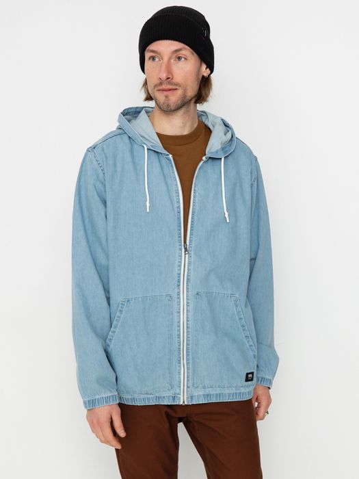 Bluza z kapturem Vans Ashford Denim FZ niebieska M