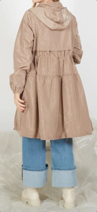 Gabardine / Parca rosa bebé