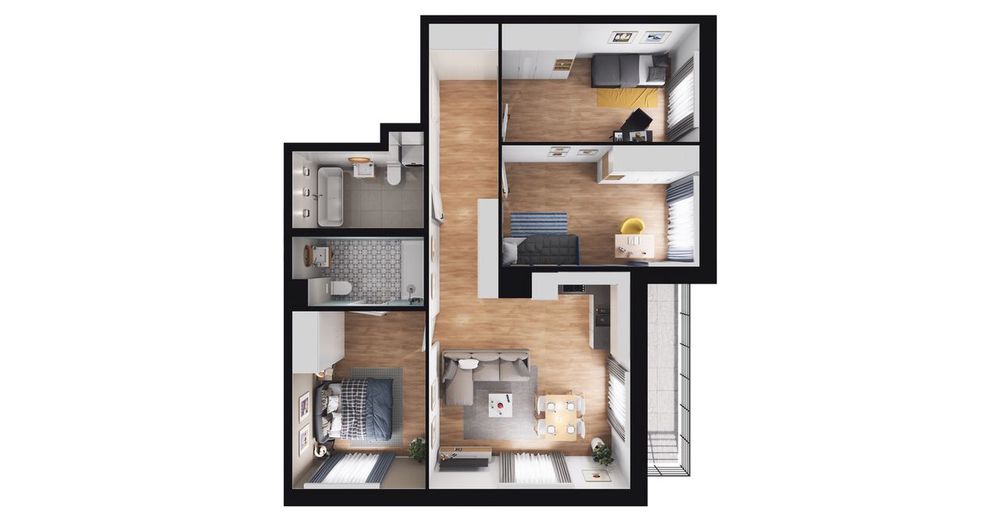 4-pokojowe mieszkanie 79m2 + balkon Bez Prowizji
