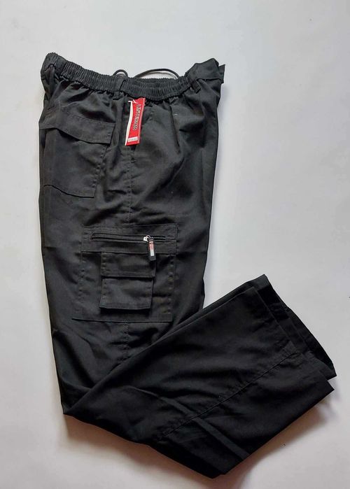 Spodnie męskie Bojówki męskie czarne Lintebob TC-15 r 3XL pas 86-114cm