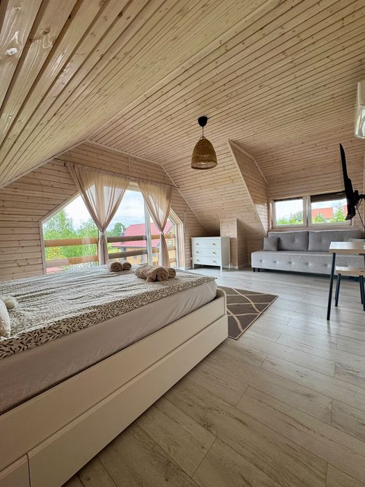 Nowoczesny domek z jacuzzi i sauną nad jeziorem Dadaj | Mazury | 8 os.
