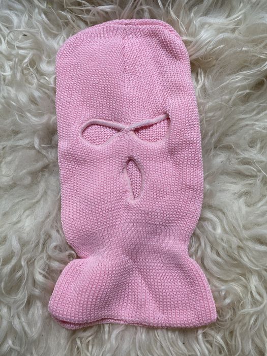 Balaclava kominiarka różowa i biała