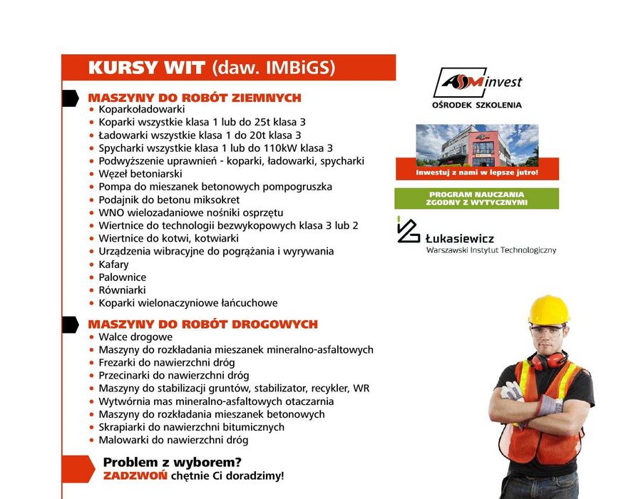 11.05.26 - Kurs Operator Frezarki Frezarka samojezdna do dróg
