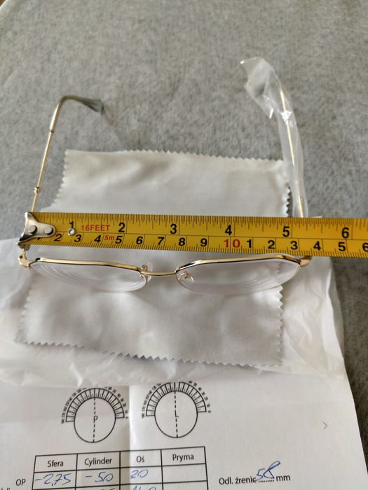 Nowe okulary korekcyjne damskie do dali, nastolatka OP-2,75; OL-2,25