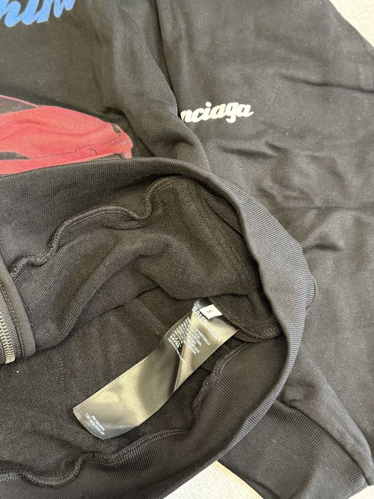 зип худи Balenciaga Lamborghini black zip up M L vetements