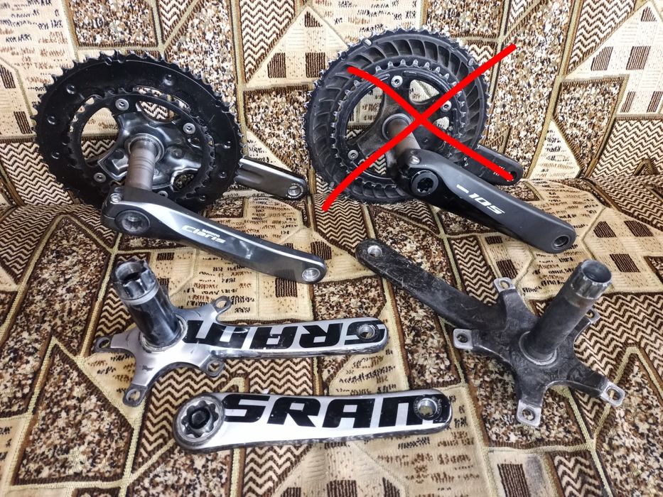 Системи шатунів shimano,fsa,sram