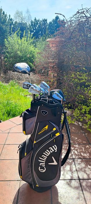 Torba golfowa Callaway. Kije do golfa Bridgestone.Zestaw