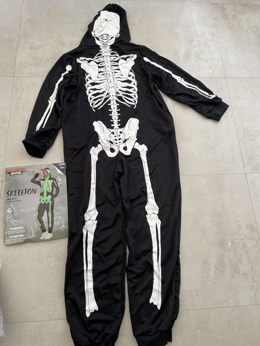Kostium przebranie roz.XXL Kosciotrup swiecacy halloween