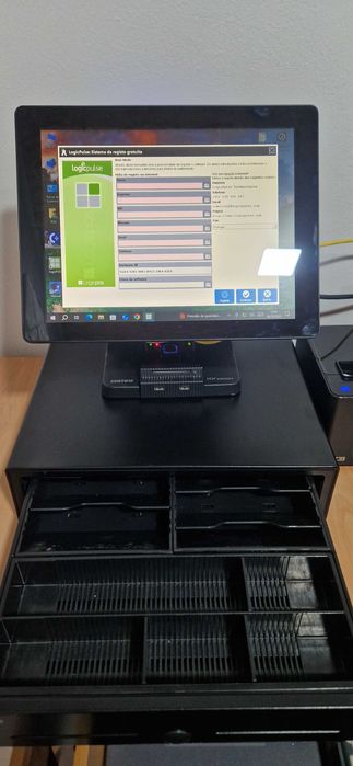 POS monitor Tátil + impressora térmica 80mm + Gaveta dinheiro