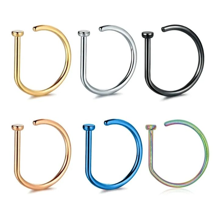 Пірсинг обманка без проколу, фейк пірсинг, мініатюрний септум, сережка