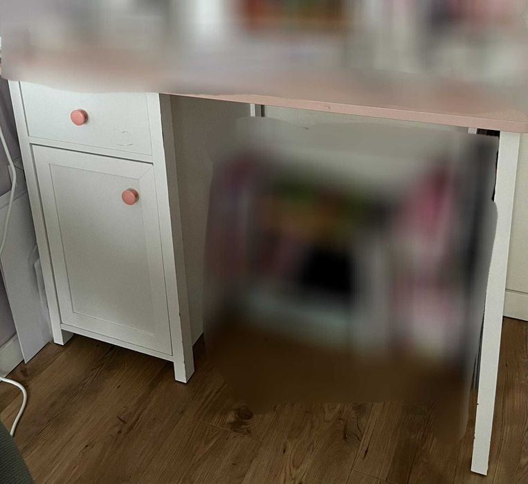 Biurko młodzieżowe 110 cm dla dziewczynki LUNA