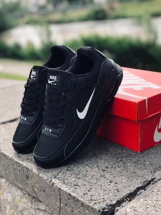 Мужские кроссовки Nike Air Max 90 Черные летние кросовки Найк