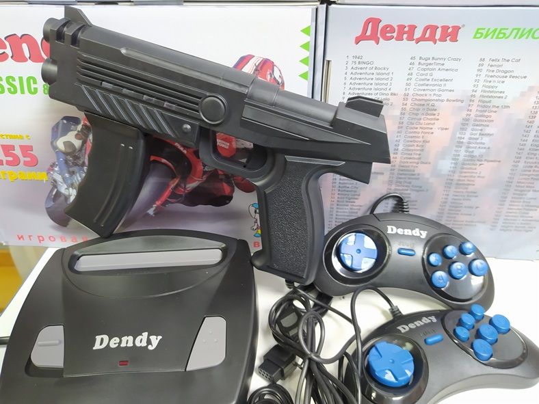 Приставка Dendy Classic 255 игр с пистолетом Сюбор NES Супер Марио: 1 ...