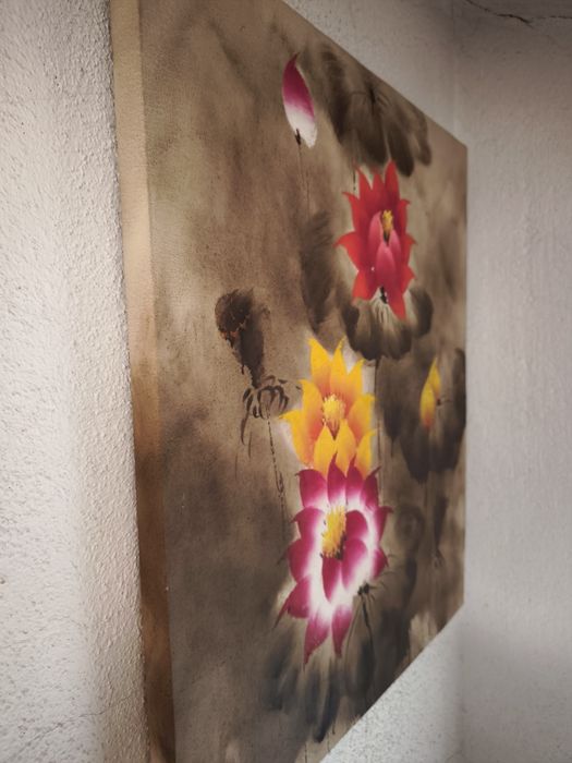 Quando decorativo pintado em tela