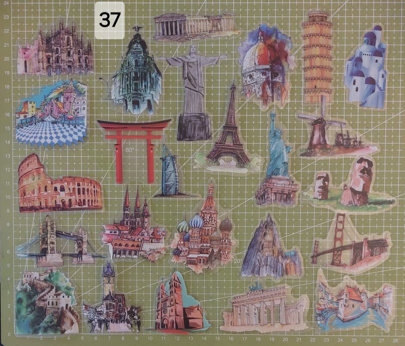 Naklejki budynki różne scrapbooking
