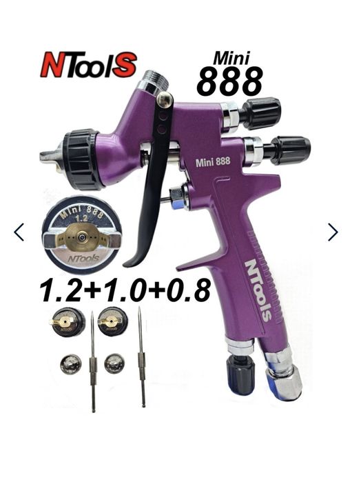 Краскопульт Devilbi mini jet від фірми Ntools HVLP 1.2 0.8 1.0 дюза