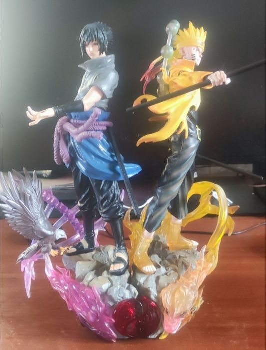 Наруто Аніме фігурка Наруто і Саске парна, епічна битва 33 см